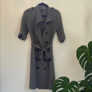 Banana Republic Gray Trench Dress